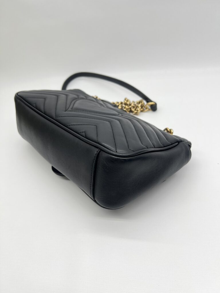 Gucci GG Marmont Flap Small Black GHW