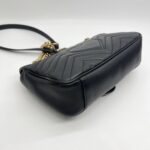 Gucci GG Marmont Flap Small Black GHW
