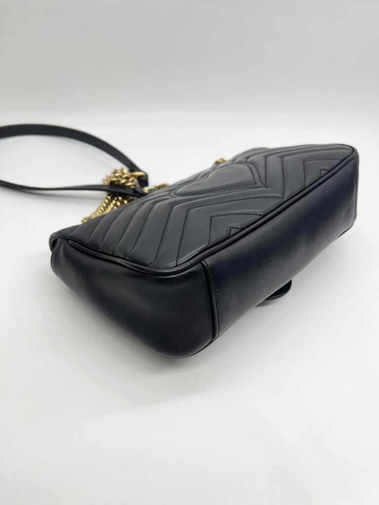 Gucci GG Marmont Flap Small Black GHW