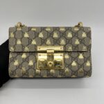 Gucci Padlock Small GG Supreme Bees GHW