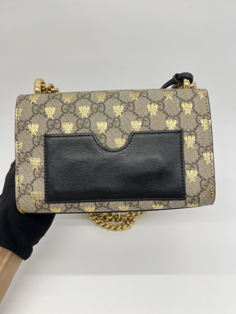 Gucci Padlock Small GG Supreme Bees GHW