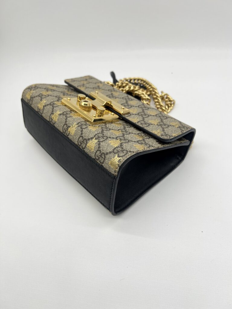 Gucci Padlock Small GG Supreme Bees GHW