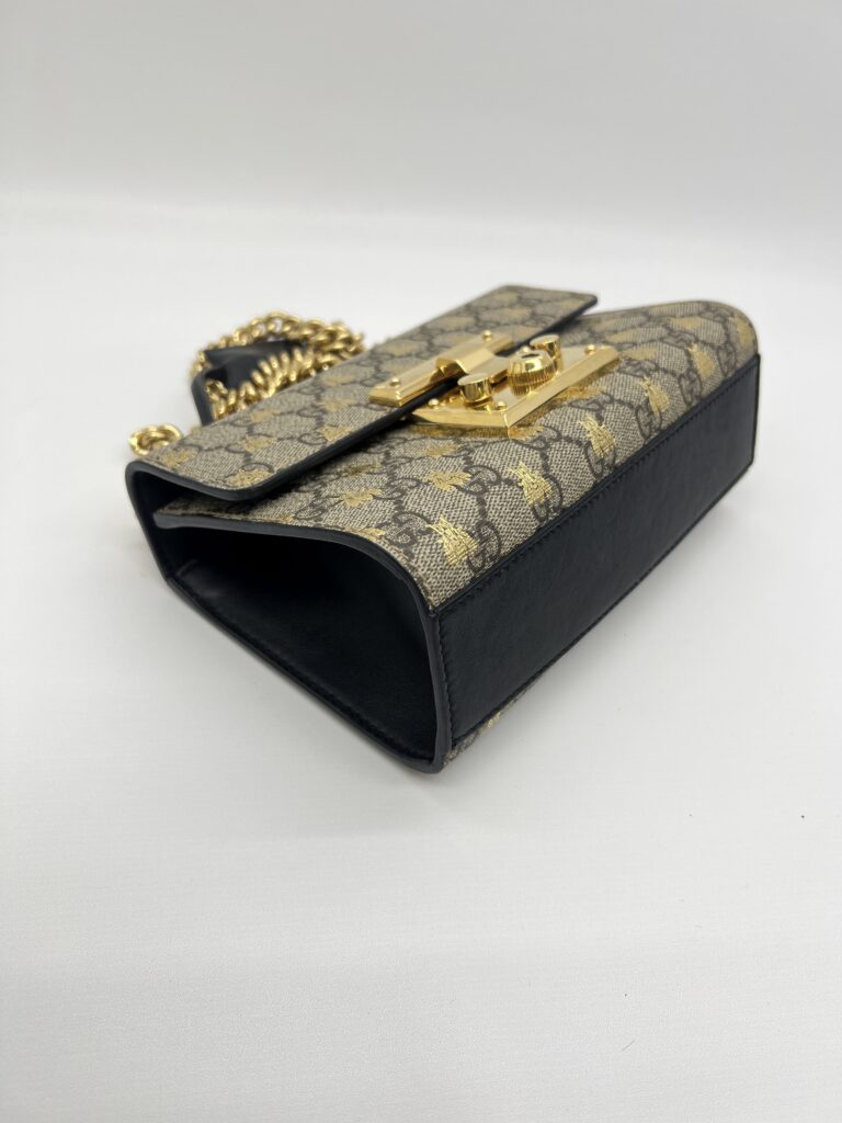 Gucci Padlock Small GG Supreme Bees GHW