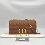 Dior Caro Medium Macrocannage Lambskin Caramel GHW