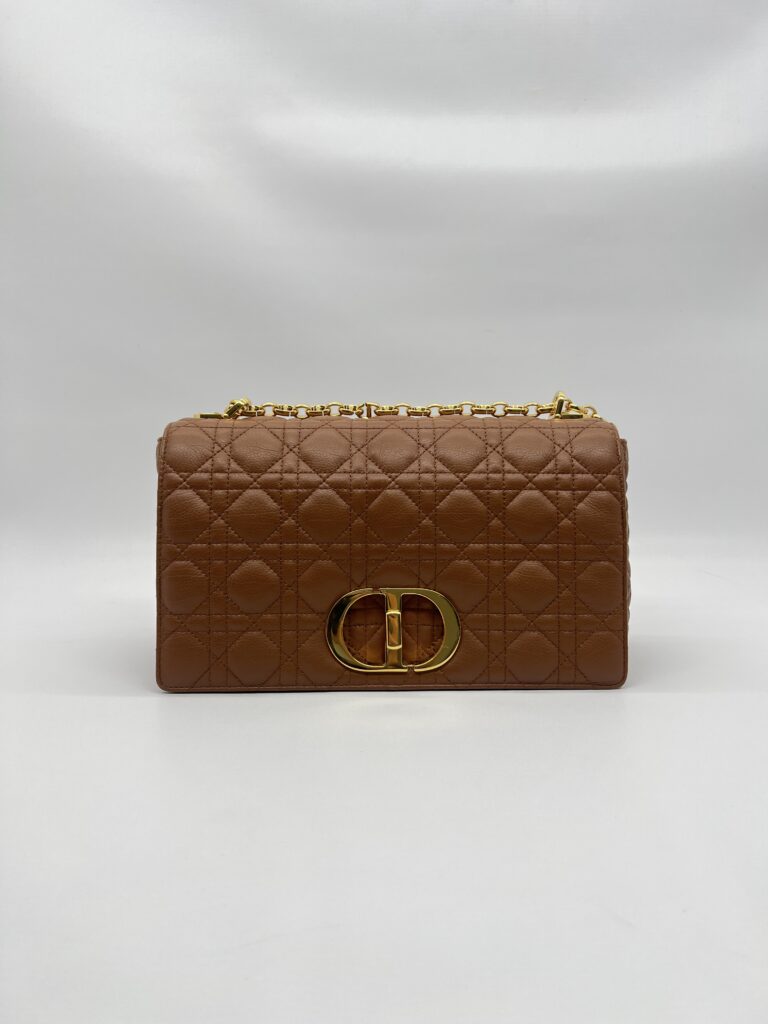 Dior Caro Medium Macrocannage Lambskin Caramel GHW