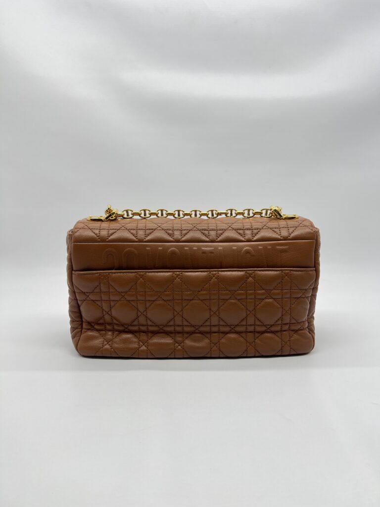 Dior Caro Medium Macrocannage Lambskin Caramel GHW