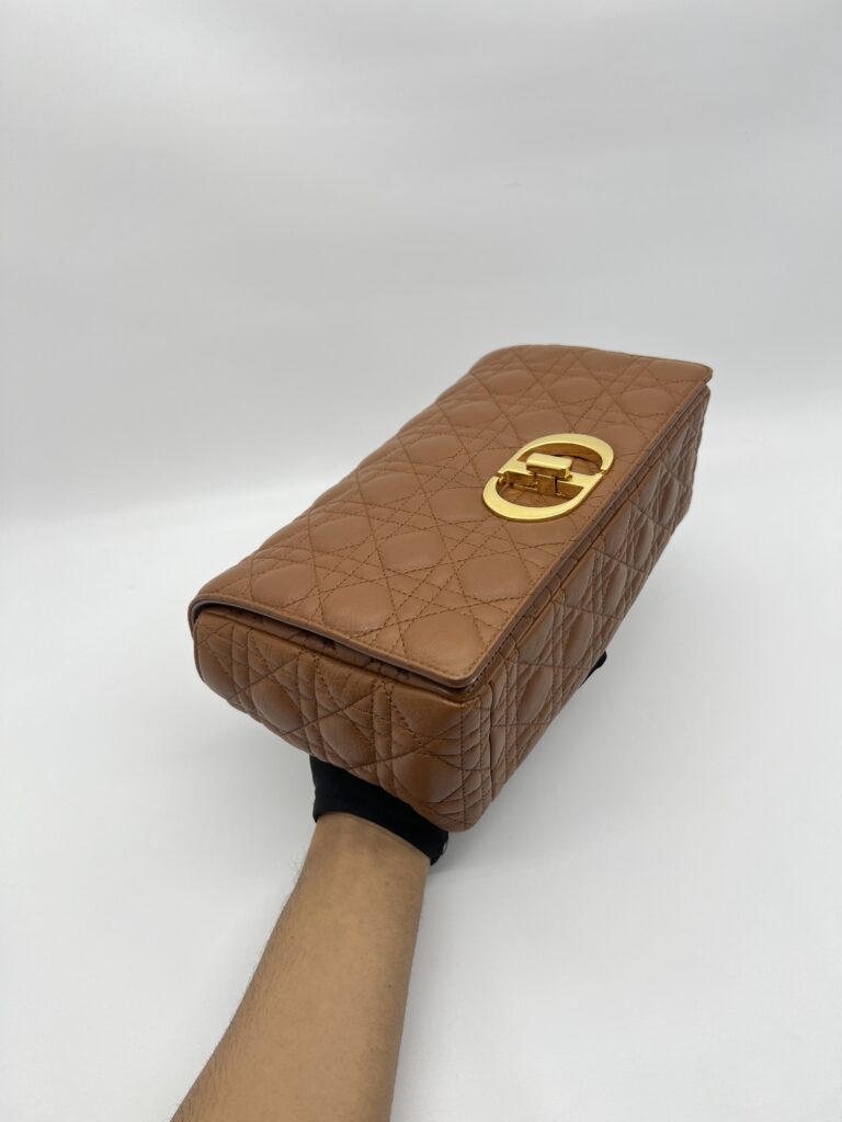 Dior Caro Medium Macrocannage Lambskin Caramel GHW