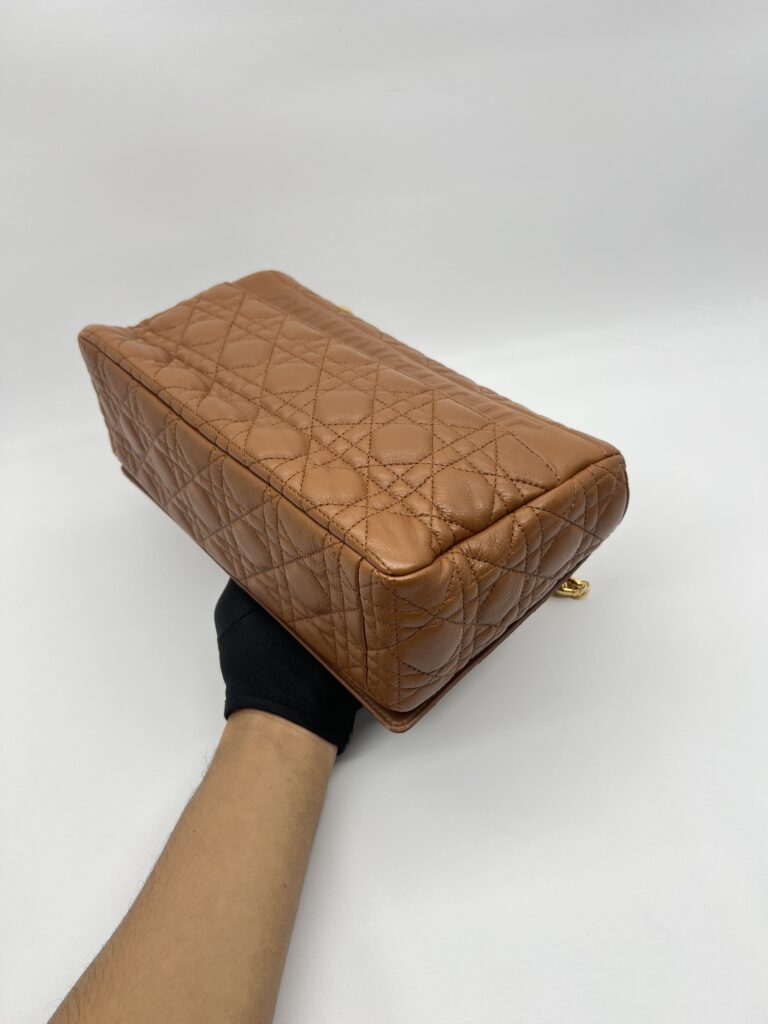 Dior Caro Medium Macrocannage Lambskin Caramel GHW