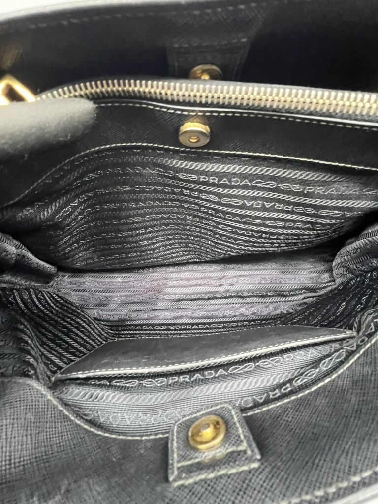 Prada Galleria Saffiano Lux Black GHW