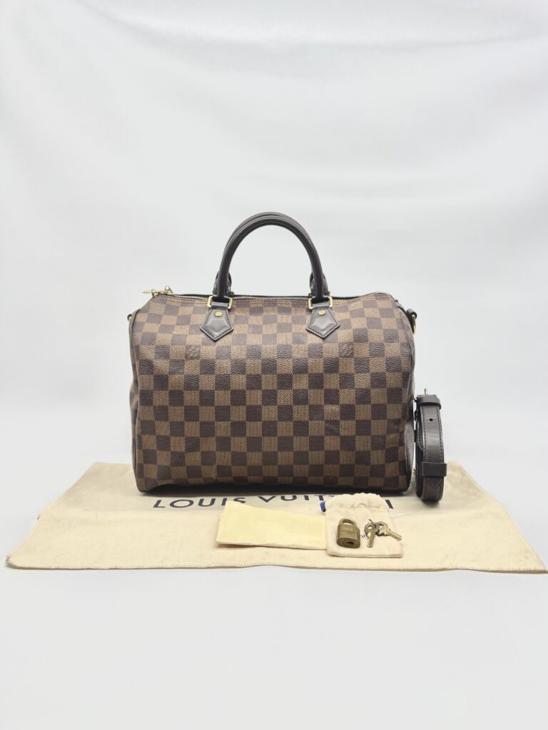 Louis Vuitton Speedy Bandou 30 Damier Ebene GHW
