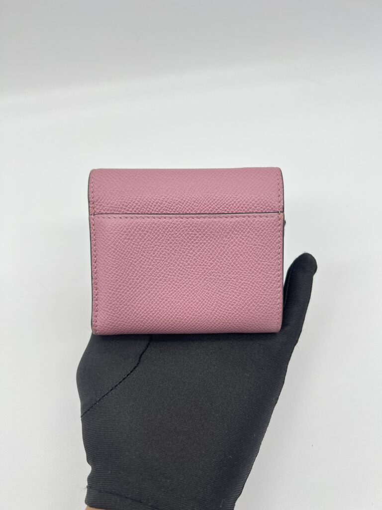 Dior Saddle Lotus Wallet Pink Grained GHW