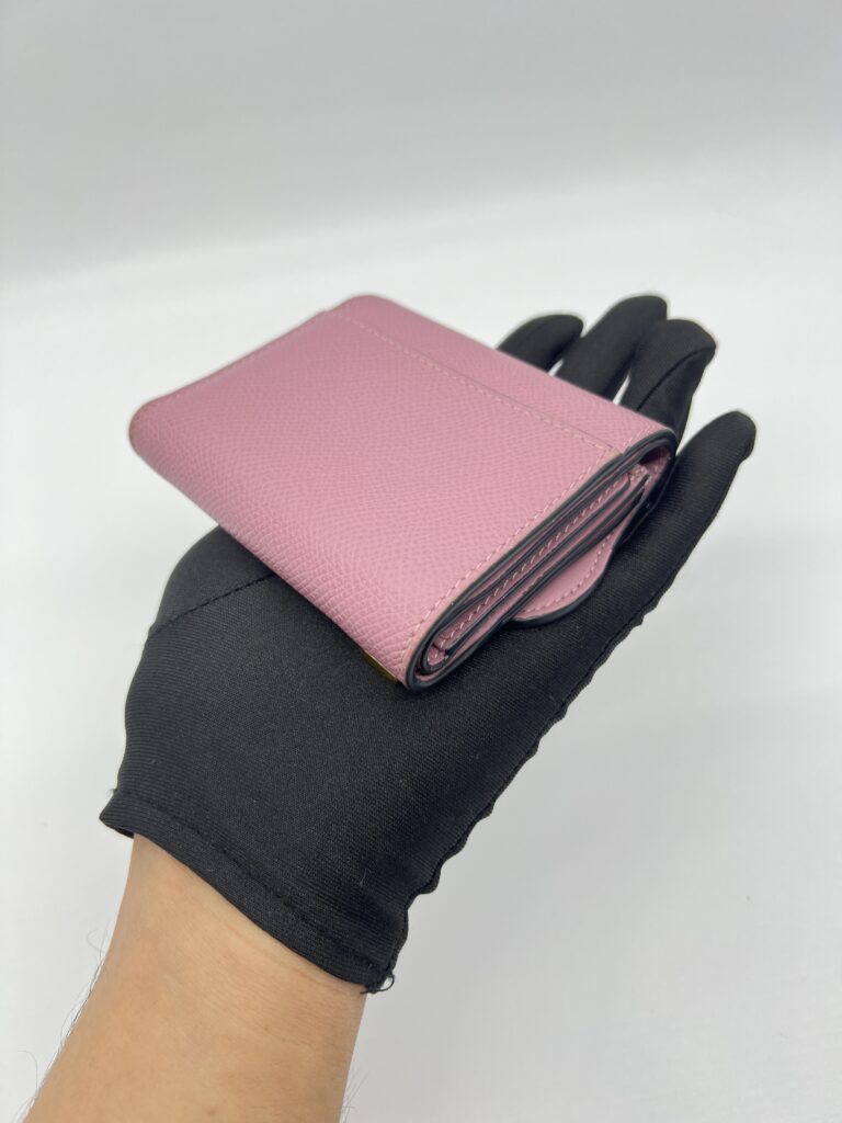 Dior Saddle Lotus Wallet Pink Grained GHW