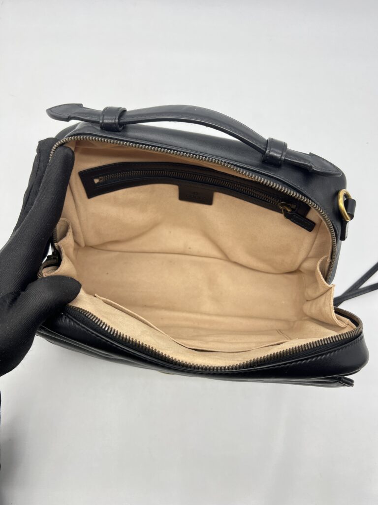 Gucci Marmont Zip Top Leather Black GHW