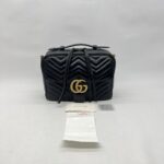 Gucci Marmont Zip Top Leather Black GHW