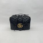 Gucci Marmont Zip Top Leather Black GHW
