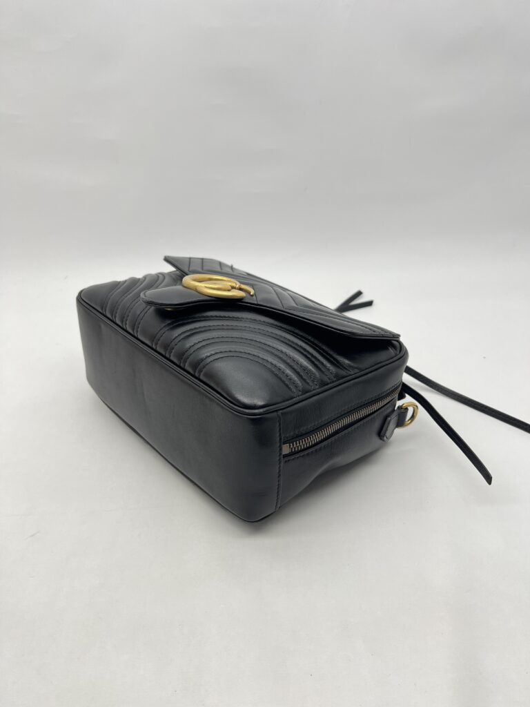 Gucci Marmont Zip Top Leather Black GHW