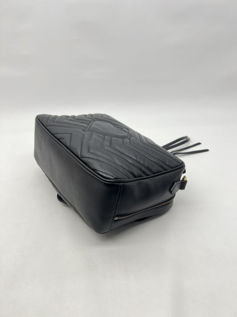 Gucci Marmont Zip Top Leather Black GHW