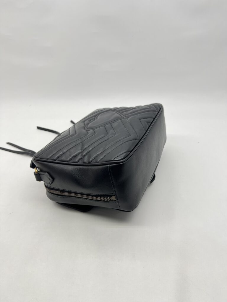Gucci Marmont Zip Top Leather Black GHW