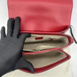 Gucci Interlocking GG Top Leather Grained Red LGHW