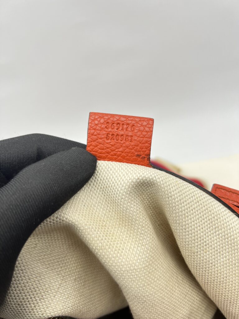 Gucci Soho Tote Zip Grained Orange GHW