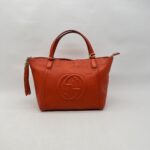 Gucci Soho Tote Zip Grained Orange GHW