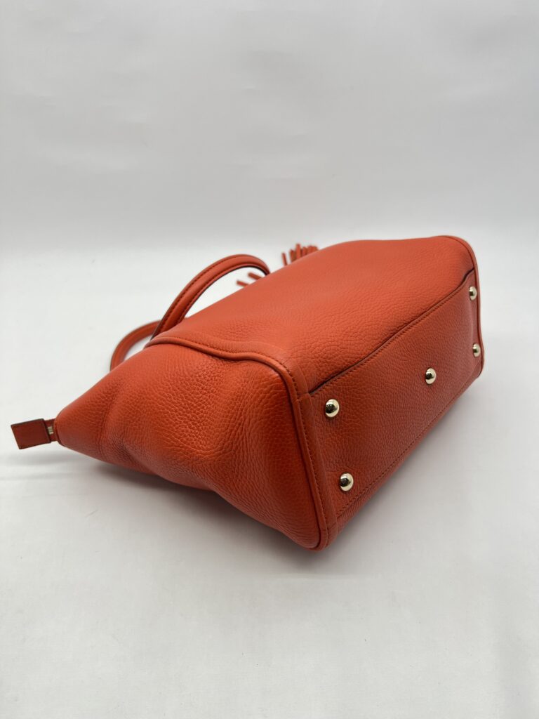 Gucci Soho Tote Zip Grained Orange GHW