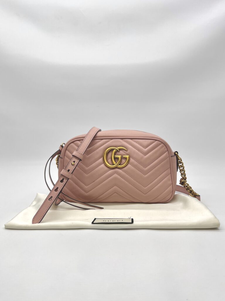 Gucci Marmont Camera Small Porcelain Rose GHW