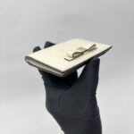Gucci Bow Card Holder Guccissima White GHW