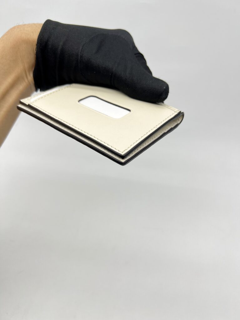 Gucci Bow Card Holder Guccissima White GHW