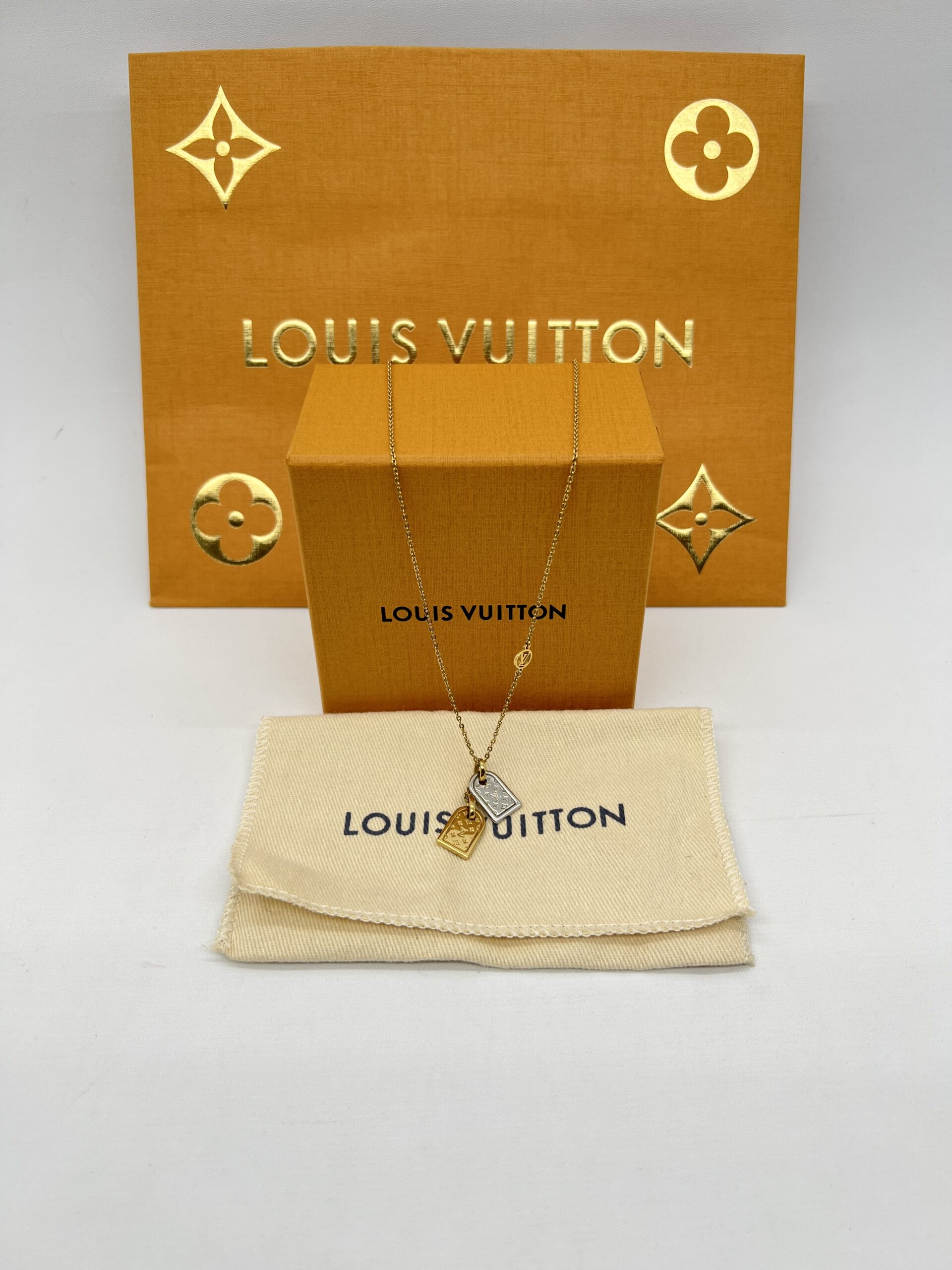 Louis Vuitton Two Tone Nanogram Gold Silver
