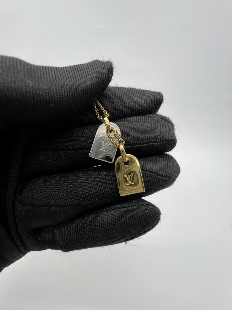 Louis Vuitton Two Tone Nanogram Gold Silver