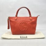 Gucci Soho Tote Zip Grained Orange GHW