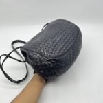 Bottega Veneta Nappa Flap Messenger Intrecciato Black