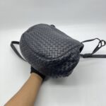 Bottega Veneta Nappa Flap Messenger Intrecciato Black