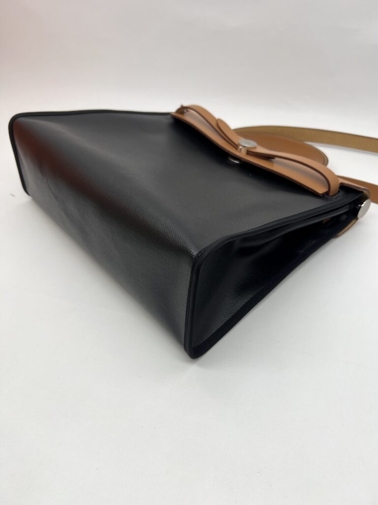Hermes Herbag 31 Toile Hunter Noir Nature PHW