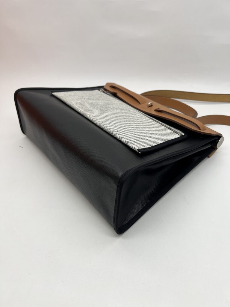 Hermes Herbag 31 Toile Hunter Noir Nature PHW