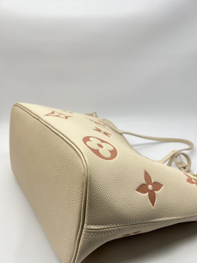 Louis Vuitton Neverfull MM Monogram Empreinte Creme Rose Trianon GHW
