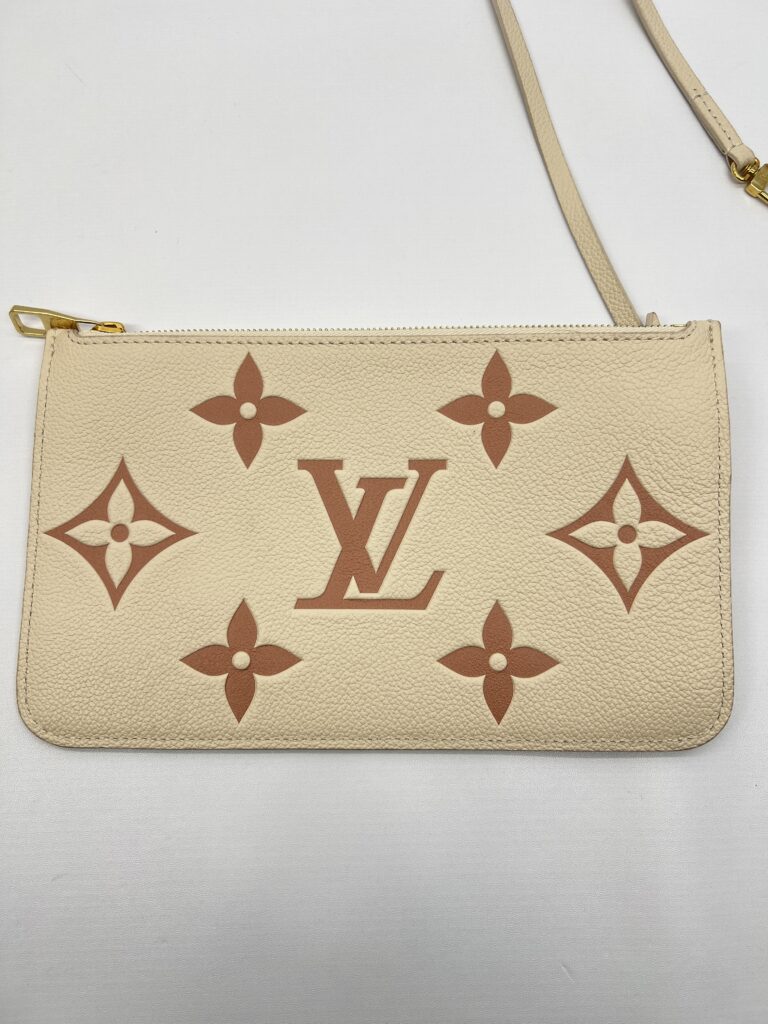 Louis Vuitton Neverfull MM Monogram Empreinte Creme Rose Trianon GHW