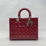 Dior Lady Dior Large Vernis Red GHW