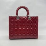 Dior Lady Dior Large Vernis Red GHW