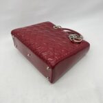 Dior Lady Dior Large Vernis Red GHW