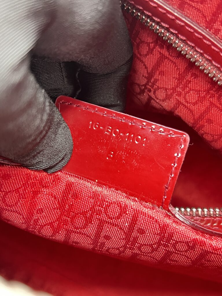 Dior Lady Dior Large Vernis Red GHW