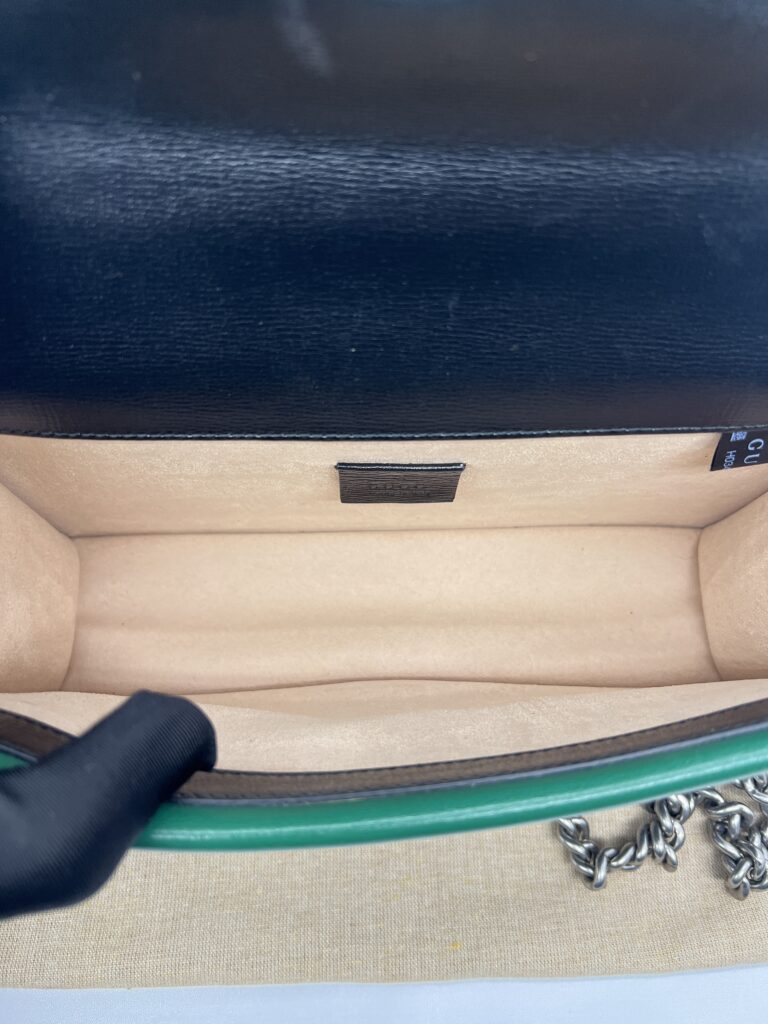 Gucci Dionysus Embossed Snake Skin/Black/Green SHW