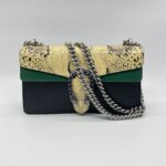 Gucci Dionysus Embossed Snake Skin/Black/Green SHW