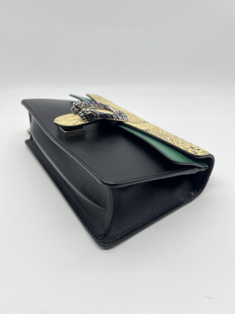 Gucci Dionysus Embossed Snake Skin/Black/Green SHW