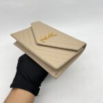 Saint Laurent WOC 19 Grained Beige GHW