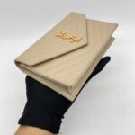 Saint Laurent WOC 19 Grained Beige GHW