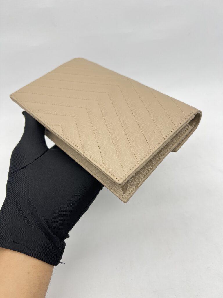 Saint Laurent WOC 19 Grained Beige GHW