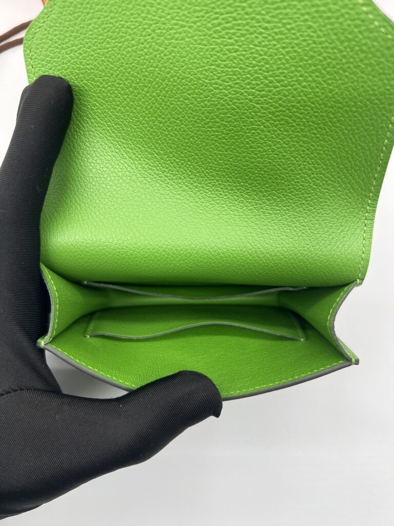 Hermes Roulis Slim Compact Evercolor Vert GHW