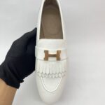 Hermes Royal Loafer White Fringe RGHW